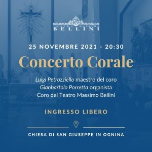 Concerto di musica sacra del Coro da camera del Teatro Massimo Bellini