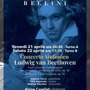 Dedicato a Beethoven: al Teatro Massimo Bellini un  programma sinfonico che propone la “Settima” e il “Triplo concerto”