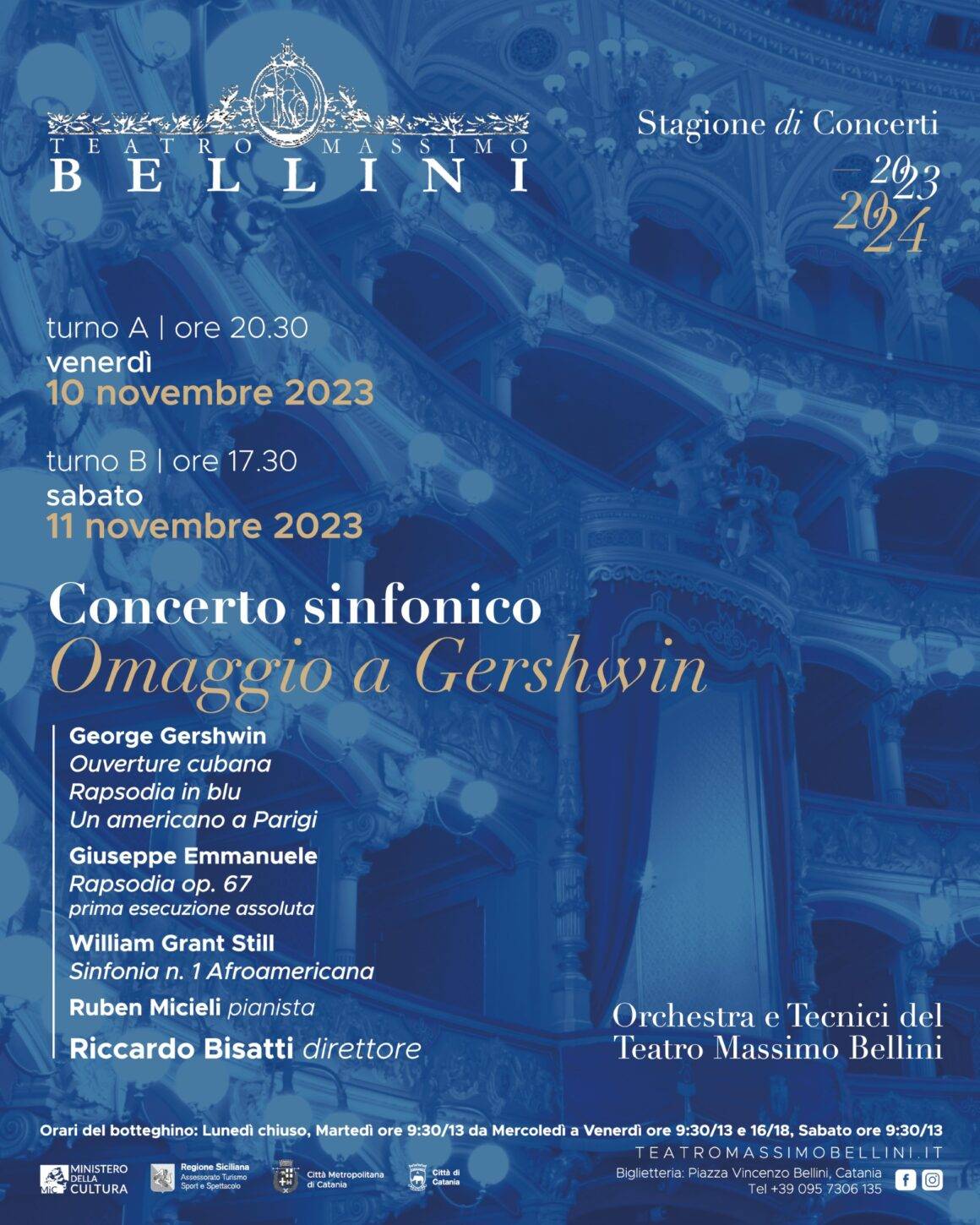 Omaggio a Gershwin al Teatro Massimo Bellini