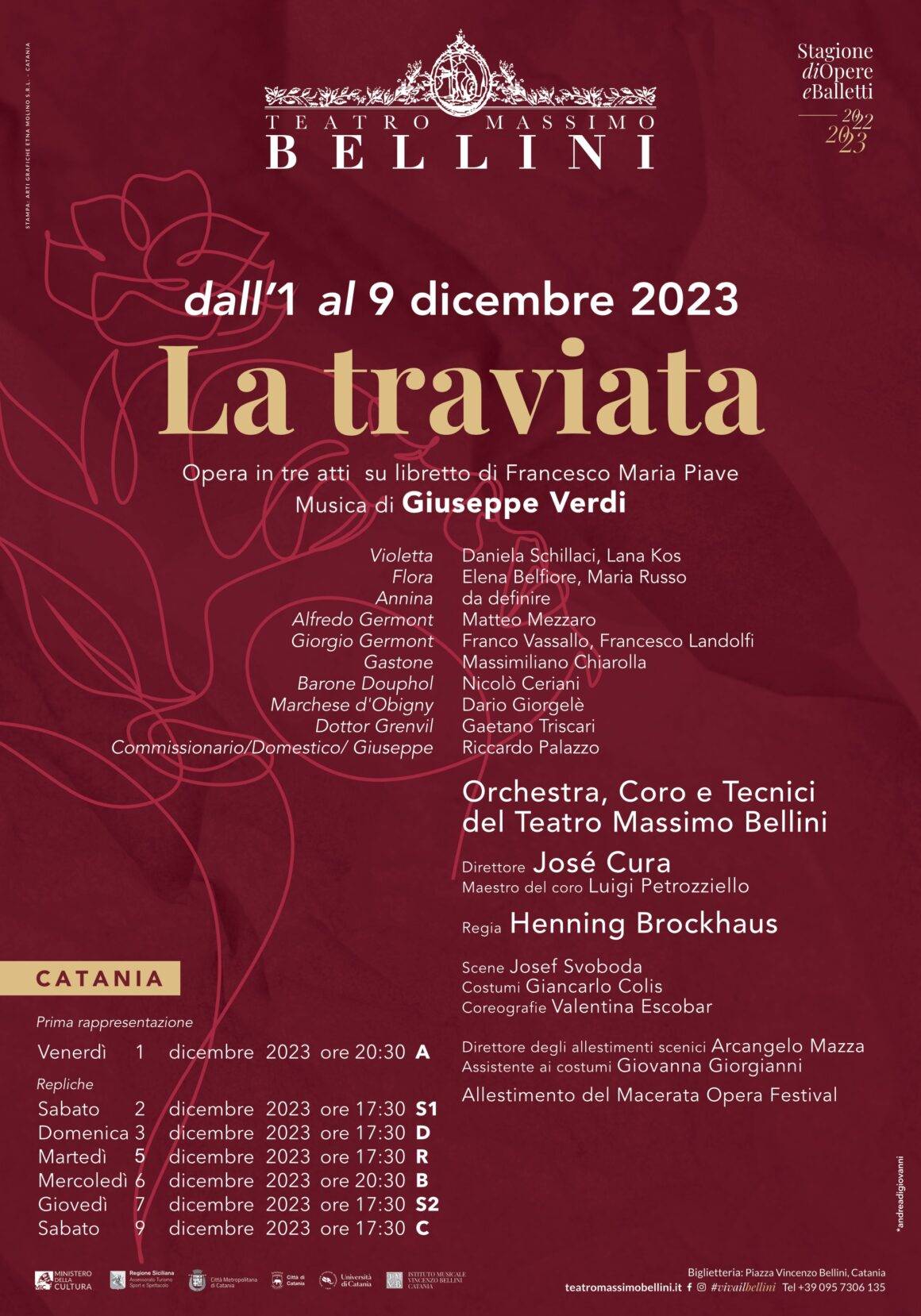 “La traviata”  dall’1 al 9 dicembre